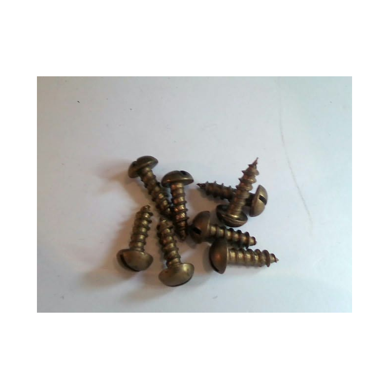 Tr�skrue messing m/lige k�rv (panhoved) - Tr�skrue Messing Panhoved 3 x 10 DIN 96 Lige k�rv Pose �