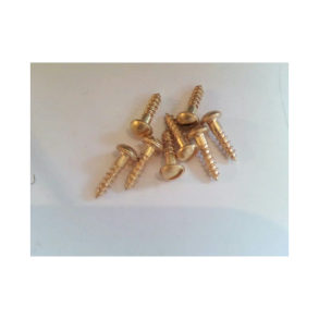 Tr�skrue messing m/lige k�rv (panhoved) M3x12 mm - 8 stk.