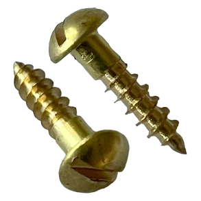 Tr�skrue messing m/lige k�rv (panhoved) M3x25 mm - 6 stk.