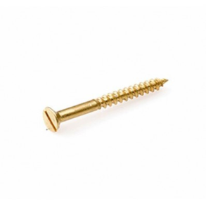 Tr�skrue messing m/lige k�rv (unders�nket) - Tr�skrue Messing Unders�nket 4x40 DIN 97 Lige k�rv Pose � .