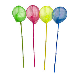 Fiskenet ass. farver 3 gr�nne, 3 r�de, 2 gule og 2 bl� pr. pose 80 cm
