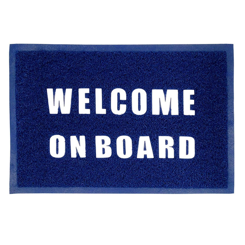 M�tte "Welcome on board" - M�tte bl� "Welcome On Board" 40 x 60 cm