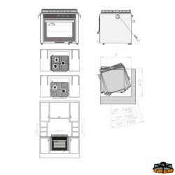 CAN Gaskomfur med 2 brndere + 30 liter ovn