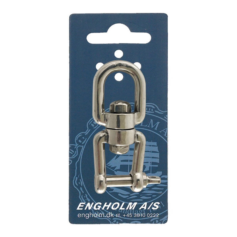 Svirvel rustfri �je/gaffel m/�jebolt 10 mm