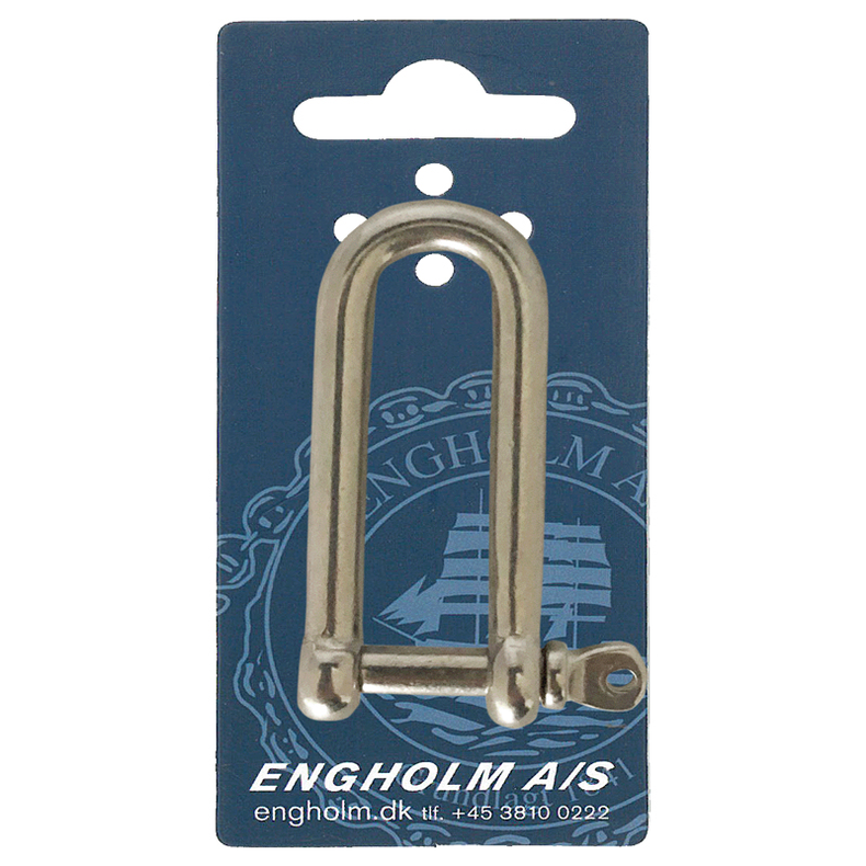 Sj�kel D rustfri m/�jebolt lang - Sj�kel 6 mm D rf lang Brud 1500 kg