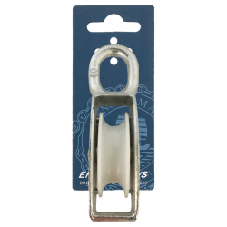 Galv. Enkelt blok 15 mm Nylonskive f. 5 mm tov