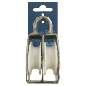 Blok galvaniseret 2-skivet - 25 mm Blok glv. m/�je 2-sk. f/7 mm tov Brud 600 kg .