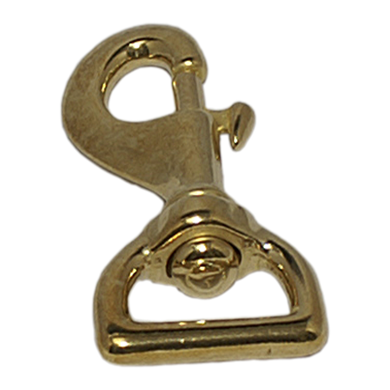 Karabinhage messing m/svirvel "017B" - Karabinhage Mess 17 B d-�je: 25 mm .