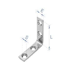 Vinkel rustfri - Vinkel rf AISI304 3 mm x 31 mm x 12 mm ./ps.