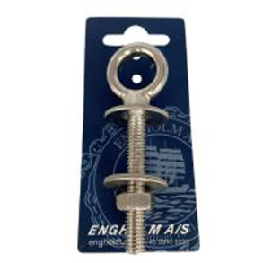 �jebolt rustfri m/m�trik, skive og stort �je - �jebolt med krave rf M6 x 40 mm �je 13 mm