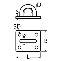 �jeplade rustfri - �jeplade S-321 rf 5 mm 30 x 35 mm 1 stk.