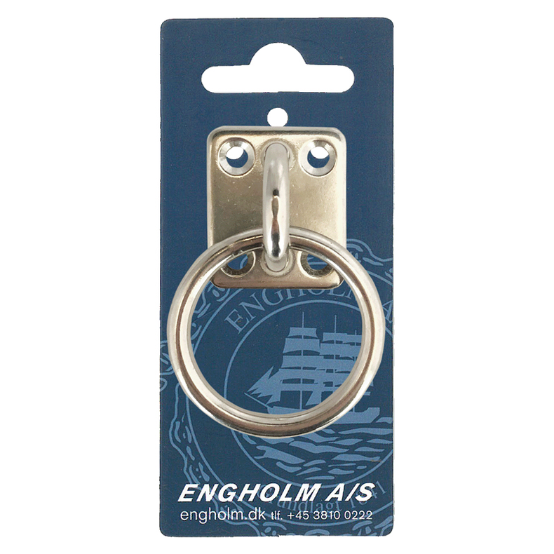 �jeplade rustfri med ring 30 x 35 mm