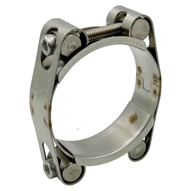 Sp�ndeb�nd rustfri Heavy Duty med 2 sekskantskruer - Heavy Duty sp�ndeb�nd A4 med db sekskantskruer 60-70mm