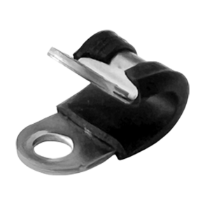 Gummiklemme rustfri 8 mm - 2 stk.