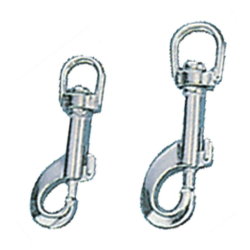 Karabinhage Med Svirvel, Rustfri 316 stl