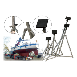 SejlbdSttte Hjde 1850-2250mm Max 1250 Kg - Varmgalvaniseret