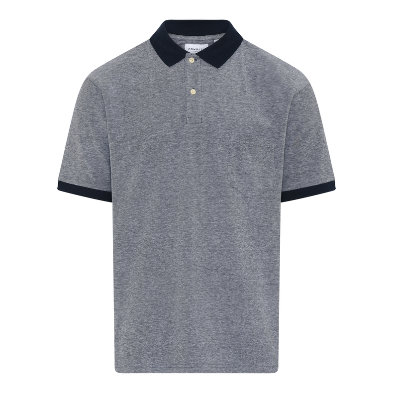 Polo Brescia - 705 Blue Melange - Str. 6XL