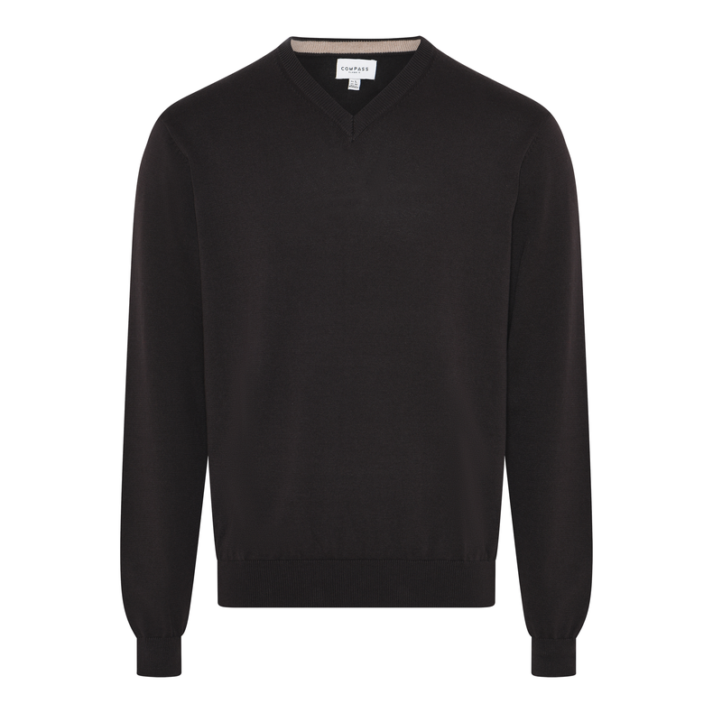 Knit V-Neck Dolux - 600 Brown - Str. 5XL