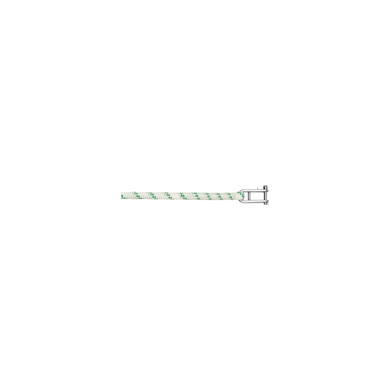 Liros fald m/svirvel 8mm x 30 mtr hvid/gr�n