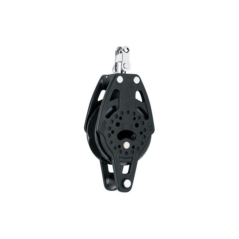 Harken Ratchet blok 57 mm enkelt m. svirvel og hun