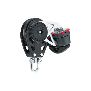 Harken Carbo Blok 75 mm enkelt, svirvel, Cam-Matic