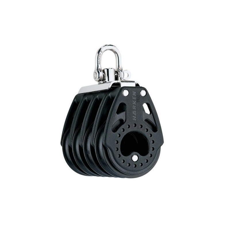 Harken Carbo Blok 75 mm firedobbelt, svirvel