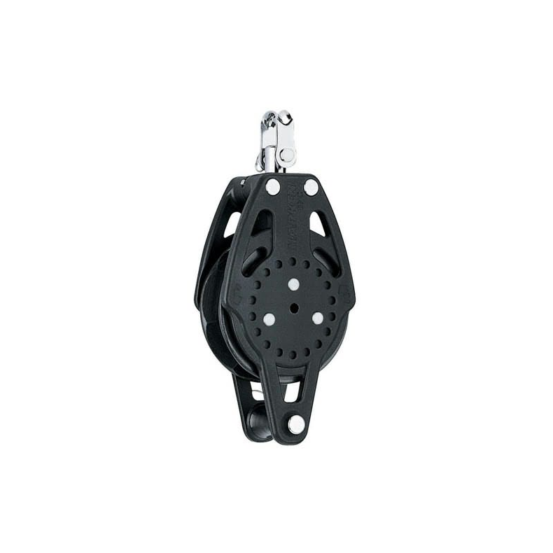 Harken Carbo Ratchamatic Blok 75 mm enkelt/svirvel
