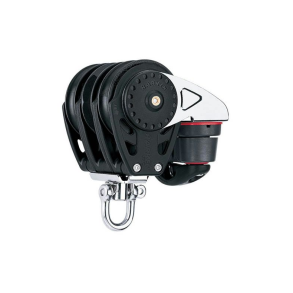 Harken Carbo Ratchamatic Blok 75 mm tripel, Cam-Ma