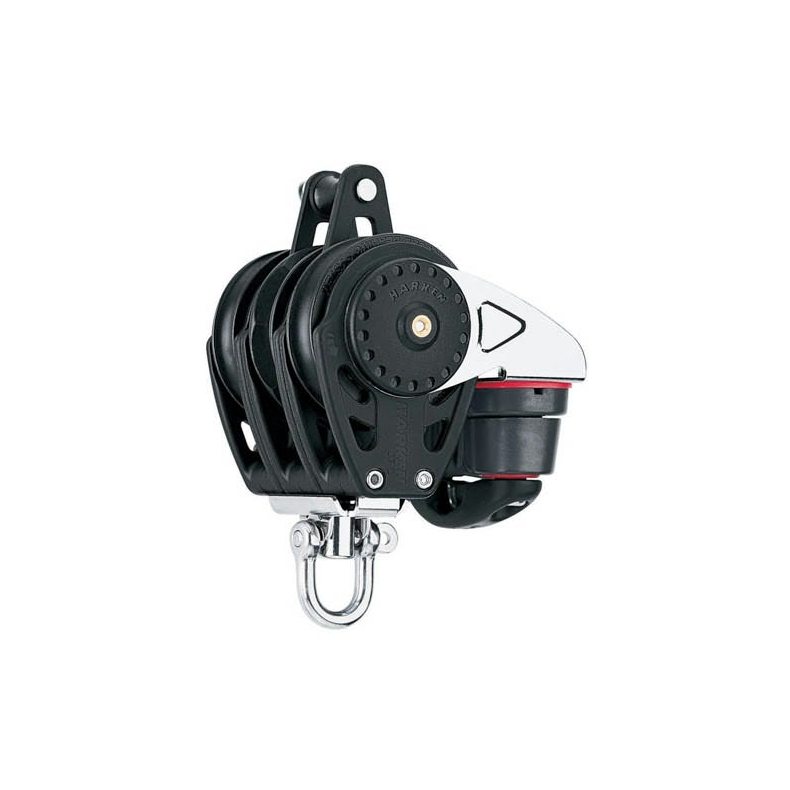 Harken Carbo Ratchamatic Blok 75 mm tripel/svirvel