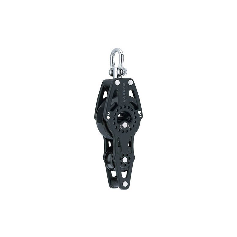 Harken Carbo Ratchet Blok 75 mm enkelt, hunsvot, v