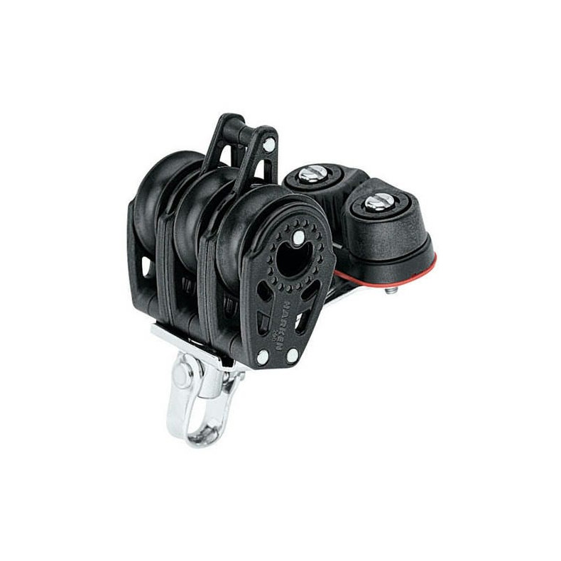 Harken Carbo Blok 29 mm tripel, hunsvot, Carbo-Cam