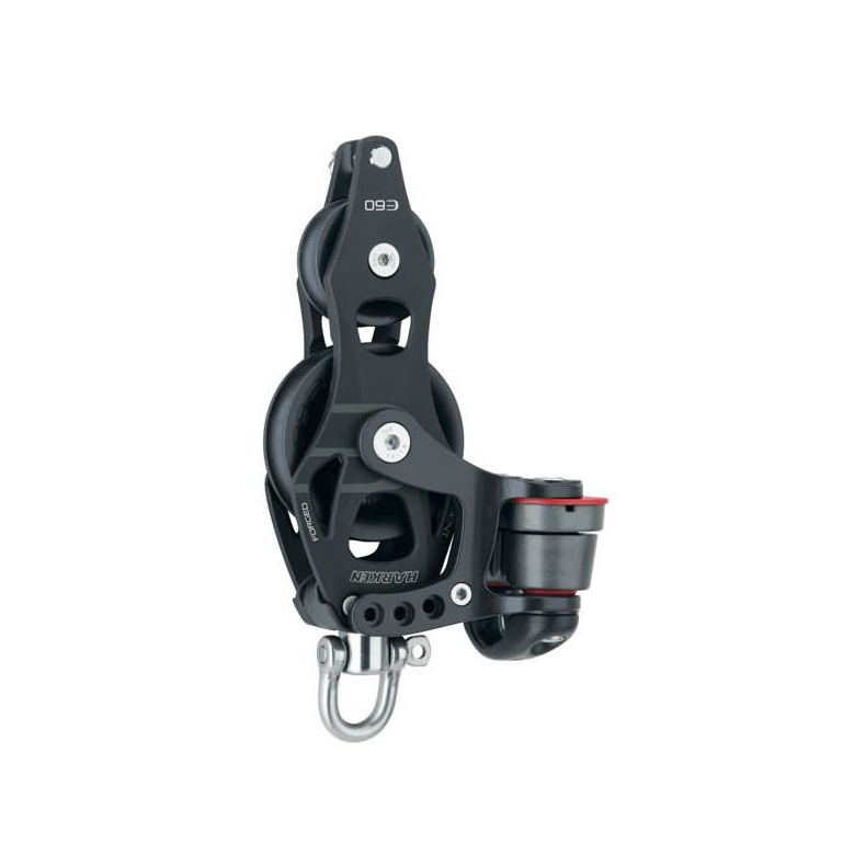 Harken Element blok 60 mm violin m. svirvel, Cam-C