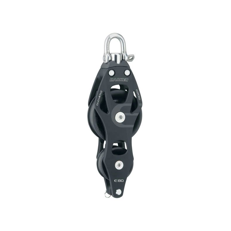 Harken Element blok 80 mm violin m. svirvel og Cam