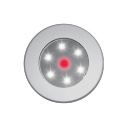 Chip 6+1 Led Loftlampe. Alu. 10-30v