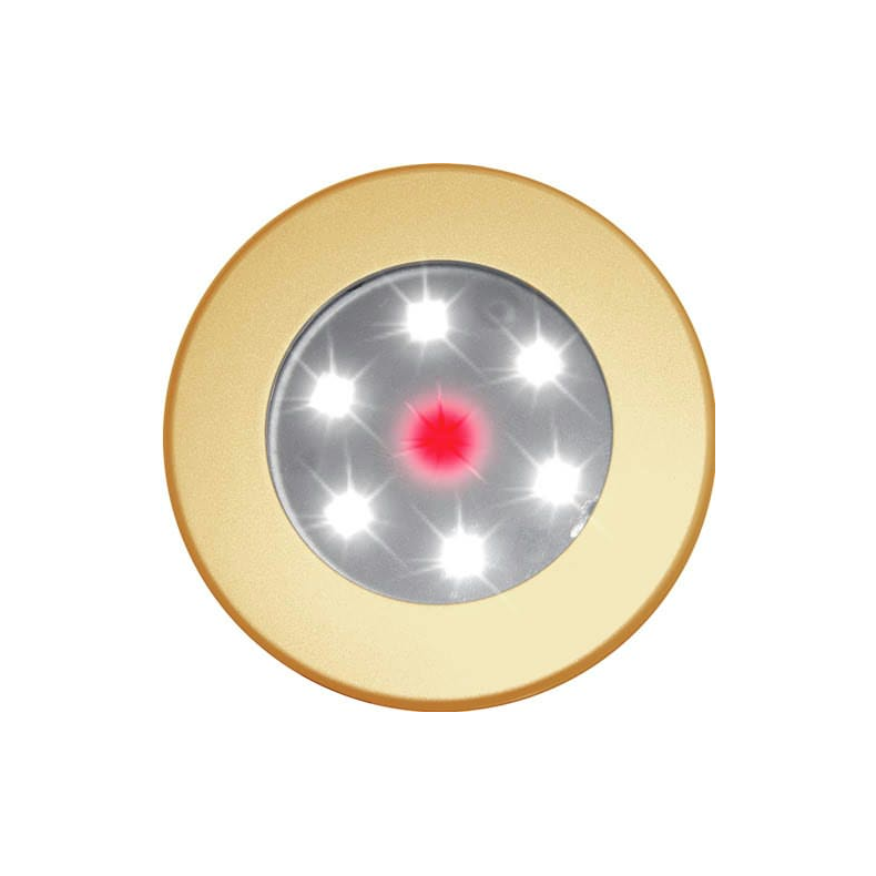 Chip 6+1 Led Loftlampe. Alu. 10-30v Chip 6+1 Led Loftlampe. Brass. 10-30v