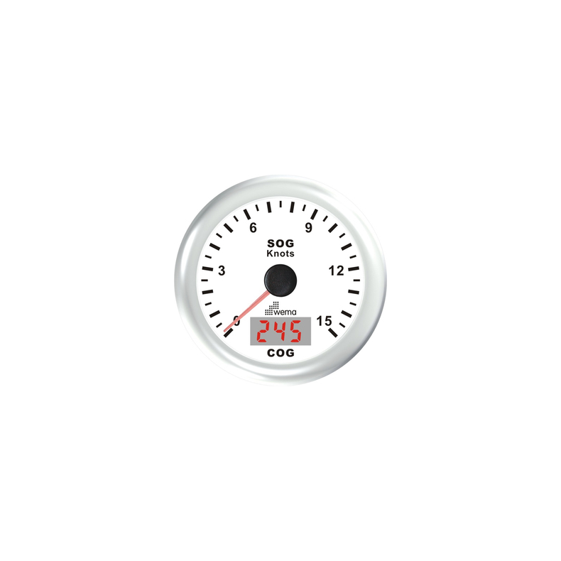 Wema Spedometer 15 kn Hvidt