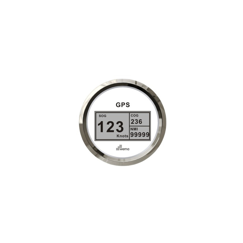 Wema GPS speedo digital Hvidt RF