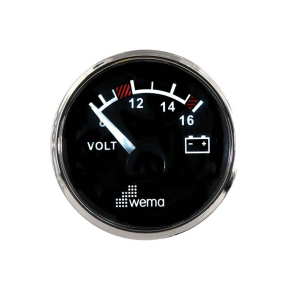 Wema Voltmeter 12 Volt Sort RF