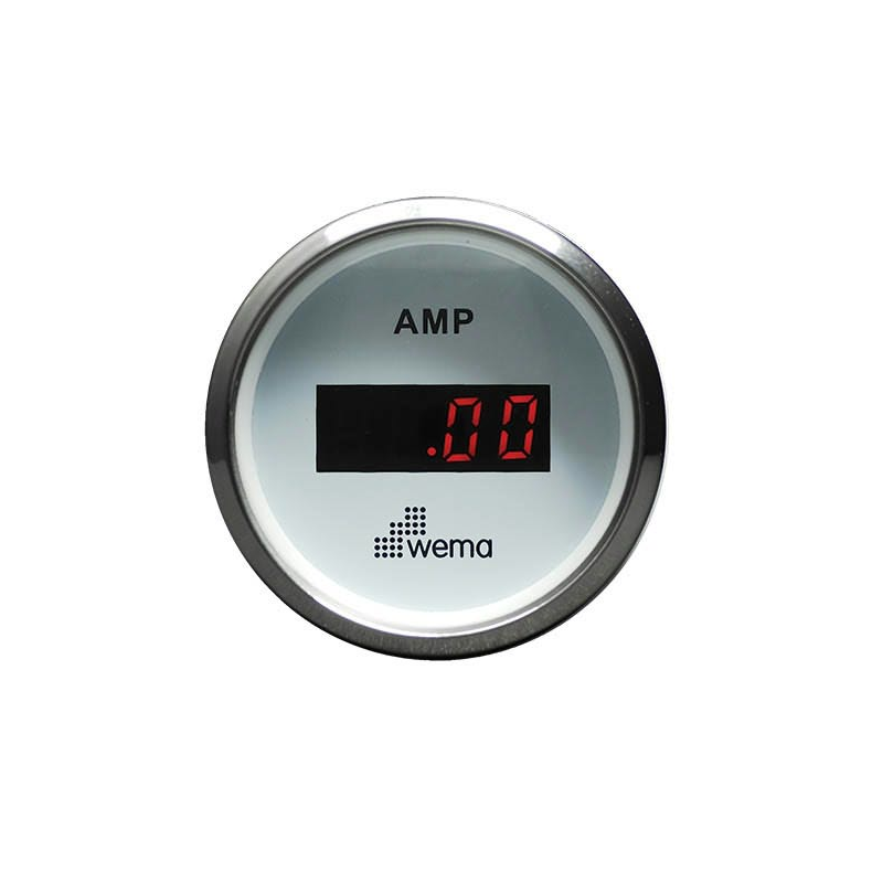 Wema  Amp.meter s t +/- 150 Amp. Hvidt RF