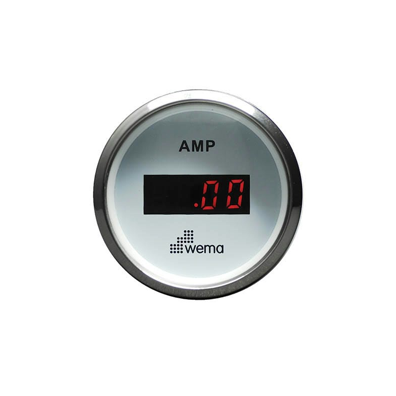 Wema  Amp.meter st +/- 150 Amp. Hvidt RF