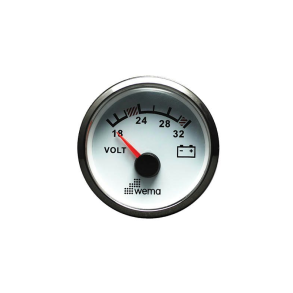Wema Voltmeter 24 Volt Hvidt RF
