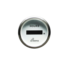 Wema Timetller LCD 12/24 Volt Hvidt RF