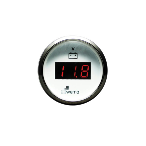 Wema Digit Voltmeter 12-24 Volt Hvidt RF