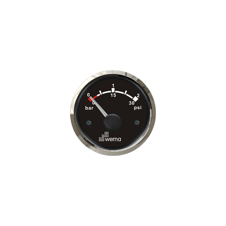 Wema Turbotryk instrument 0-2 bar Sort RF