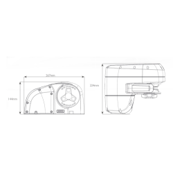 Lewmar HX1 Ankerspil - 800 W, 8mm
