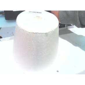 Bjefld. styropor. type 15. H. 145 mm. dia. 160/110