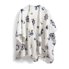 Fleece Poncho Marinliv