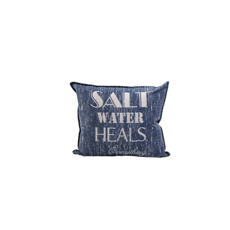 Pudebetrk - Pillow Cover Salt Water Heals Navy