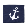 Pudebetrk - Pillow Cover Quilted Anchor Navy/Hvid