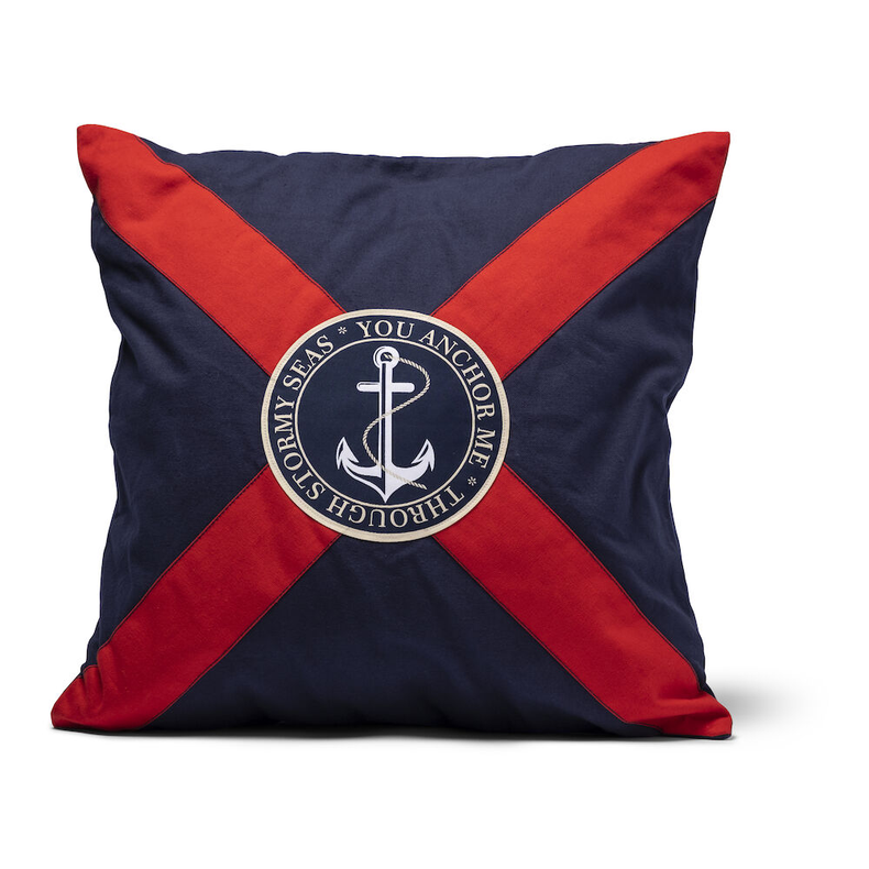 Pudebetrk - Pillow Cover Victor Navy/Rd